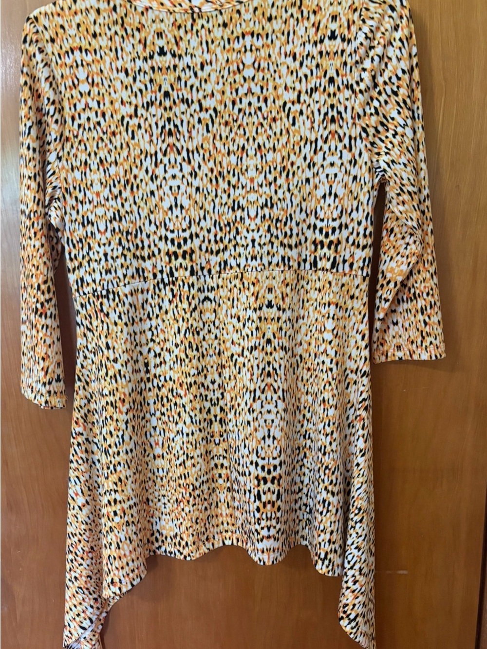CHAUS RETRO New York printed tunic top w/leopard print- Y2K - Picture 3 of 4
